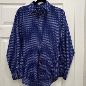 Polo by Ralph Lauren Blue Geometric Men's Shirt